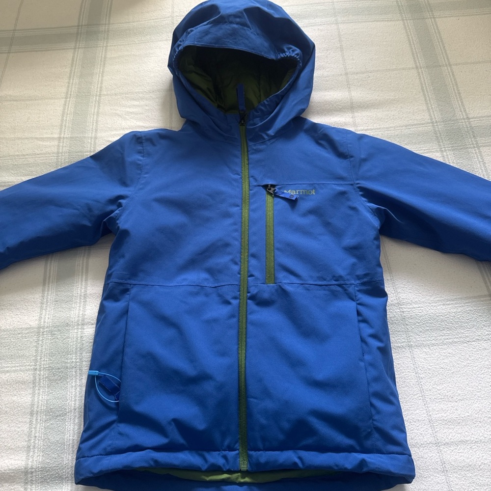 Marmot Kids Blue and Green Insulated Ski Jackt